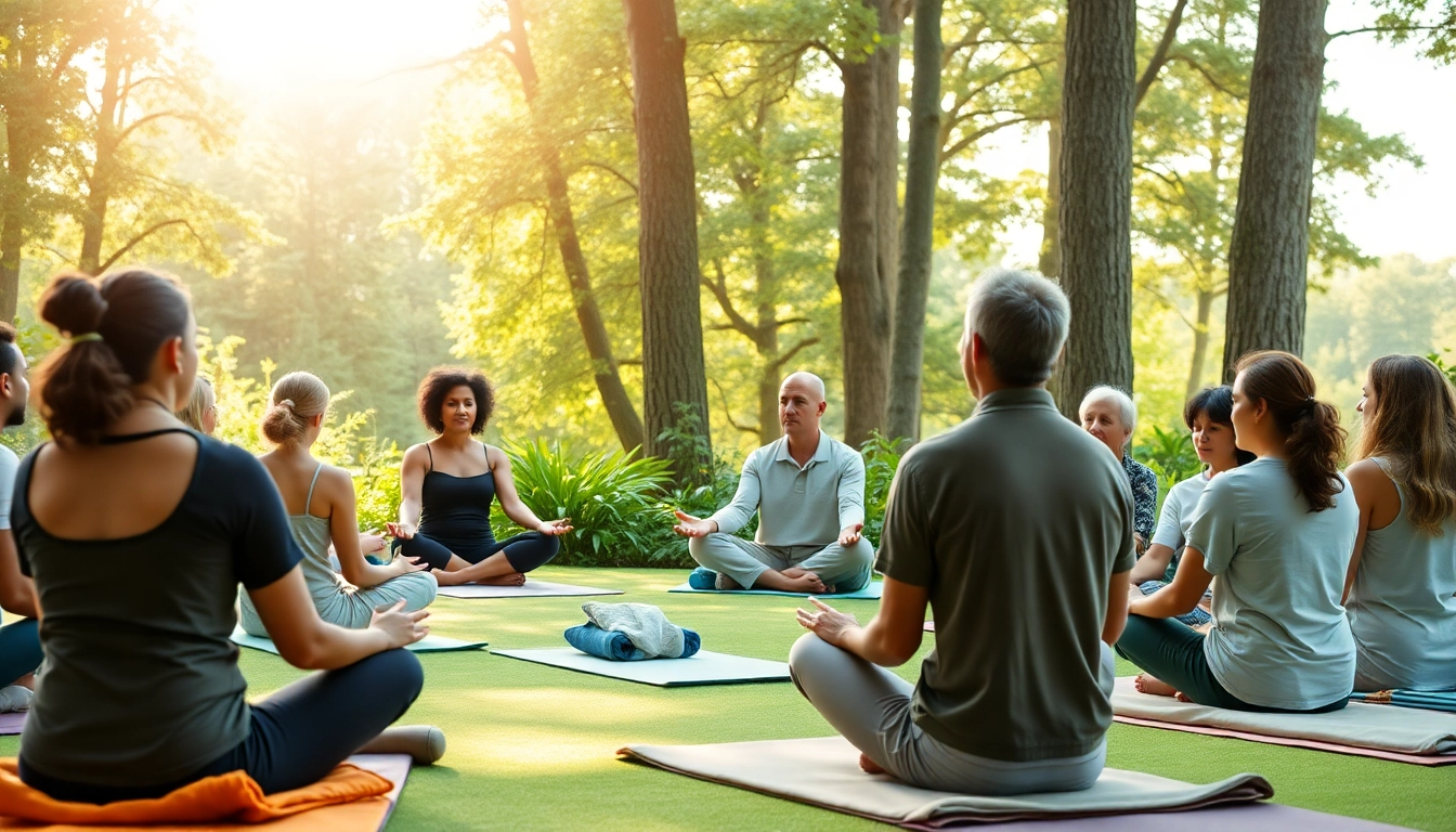 Heiler Seminar Live - Healing seminar creating a community atmosphere in a serene, nature-filled setting.