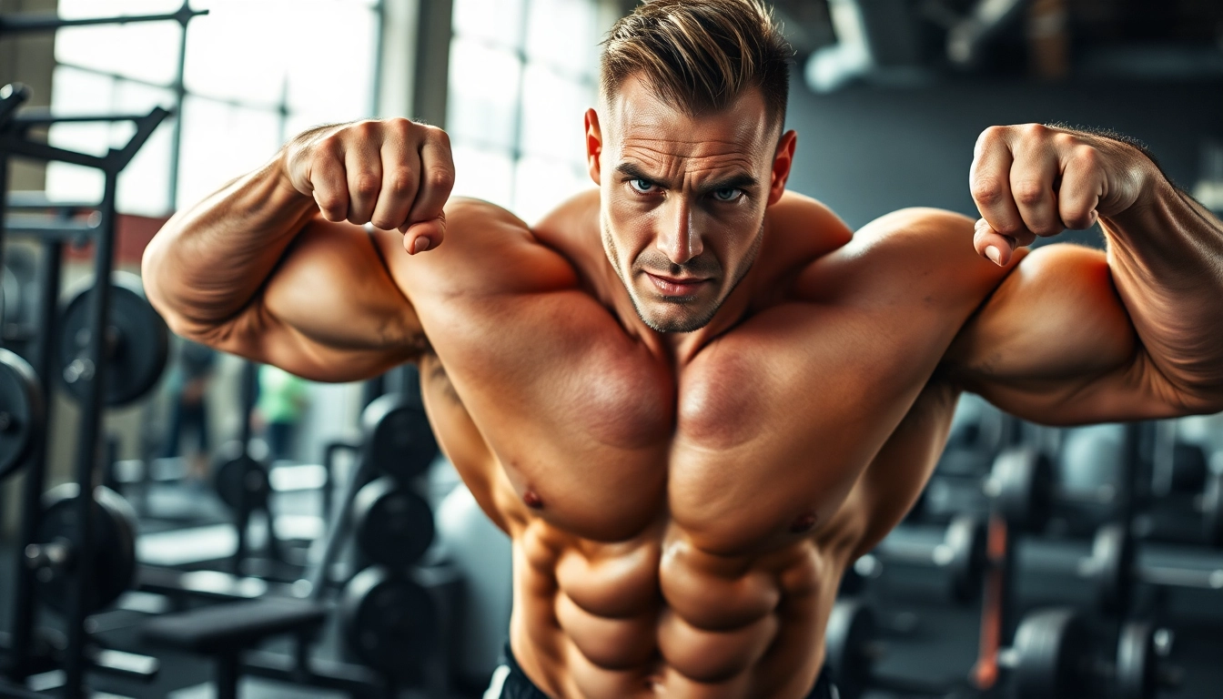 Nandrobal Nadrolone Phenyl Propionate in a professional gym setting highlighting muscle definition.
