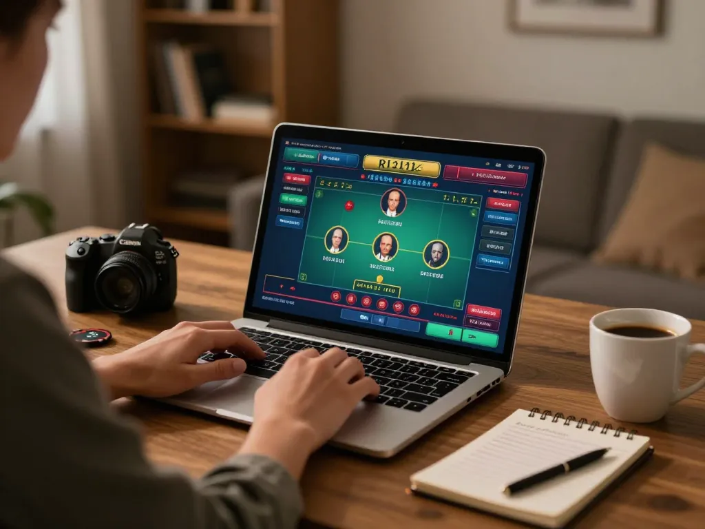 Engaging session on link lc88 as a player enjoys baccarat online from home in a cozy setup.