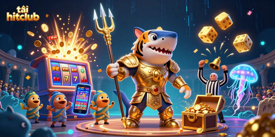 Explore the fun of tải hitclub with an energetic underwater casino scene featuring dynamic gameplay elements.