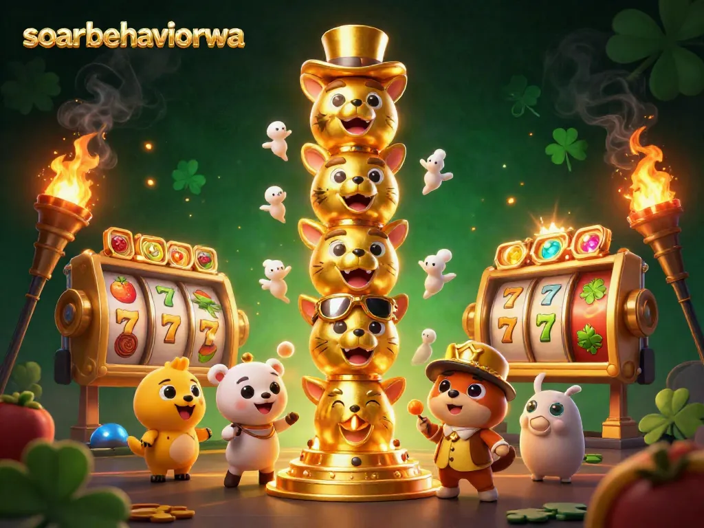 Experience the gaming thrill at soarbehaviorwa with dynamic slot reels and vibrant characters!